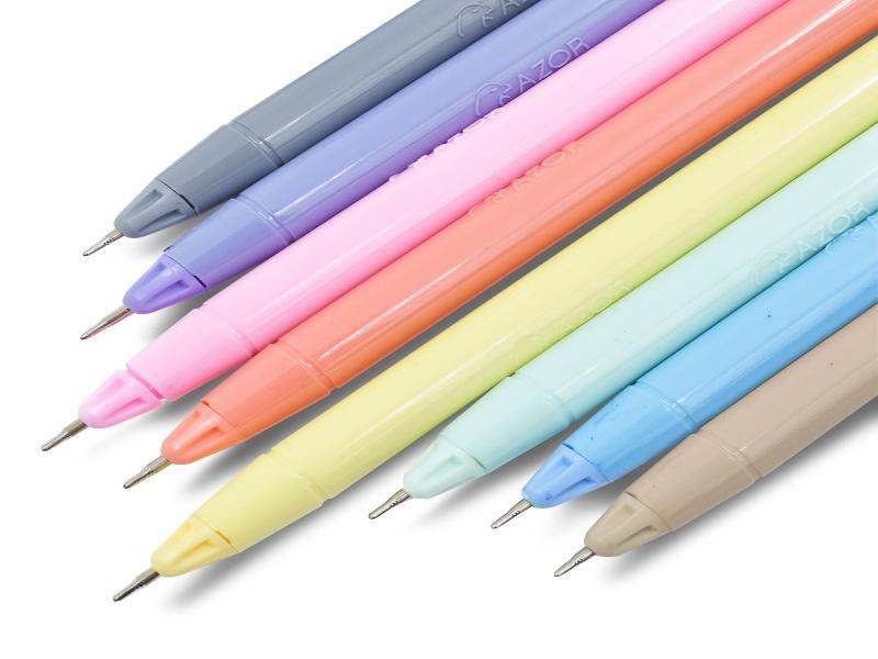 BOLIGRAFOS PIN POINT AZOR PASTEL BL. C8 C24