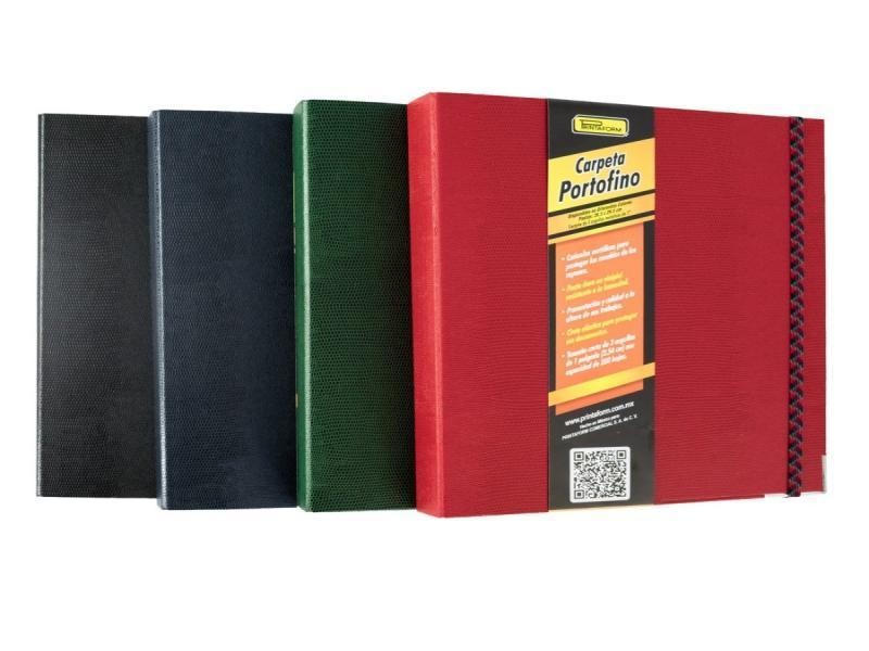 CARPETA PORTOFINO FIBRA PRINTAFORM CTA 1 O 3 ARGOLLAS VC