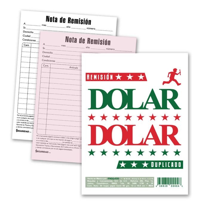 REMISION ESQUELA DUPLICADO 50H. DOLAR RD-4 E.150