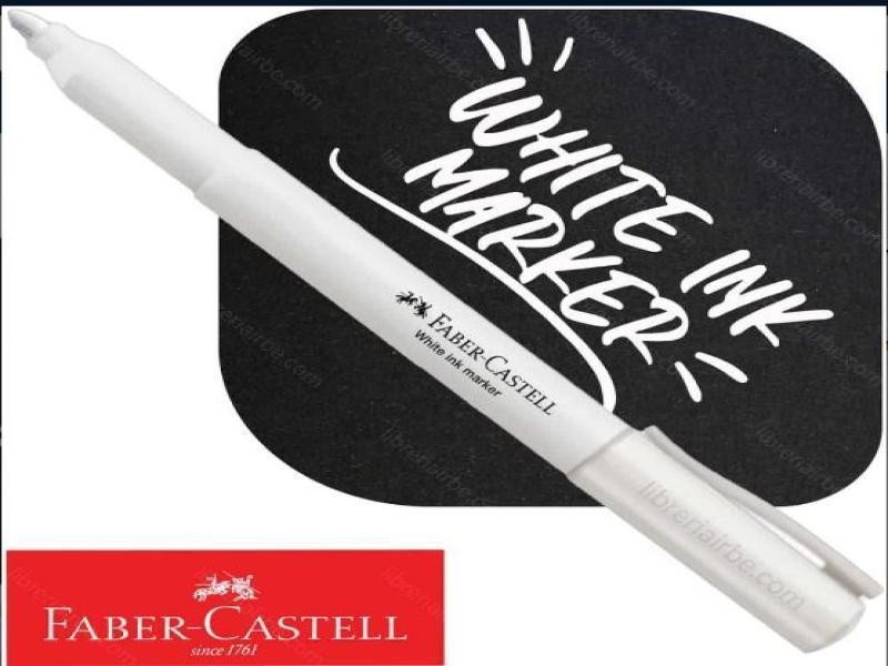 MARCADOR PERM. DELGADO 2.2 MM PLAST. FABER BLANCO 76