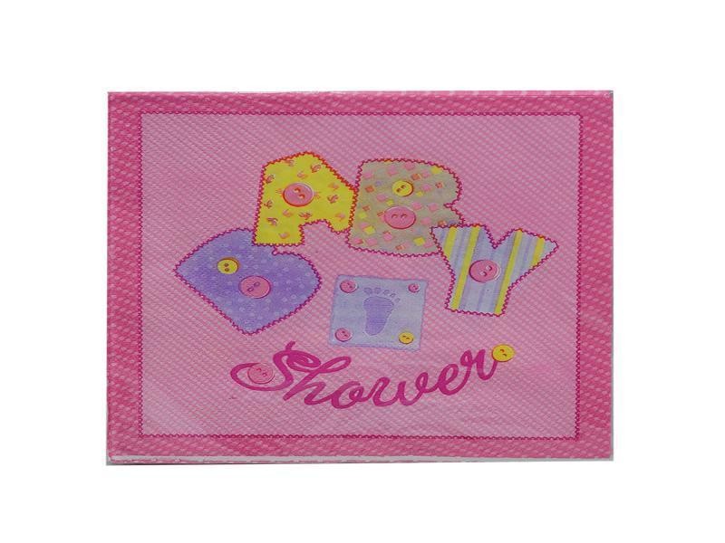 SERVILLETAS DEC. DE PAPEL BABY SHOWER PAQ. C20 PZA C.10