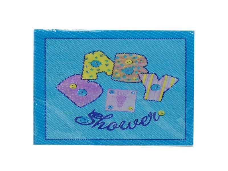 SERVILLETAS DEC. DE PAPEL BABY SHOWER PAQ. C20 PZA C.10