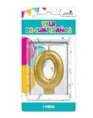 VELA NUMERO 0 DORADO METALICO GRANMARK C.12