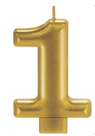 VELA NUMERO 1 DORADO METALICO GRANMARK C.12