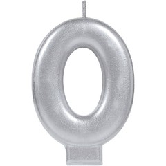 VELA NUMERO 0 PLATA METALICO GRANMARK C.12