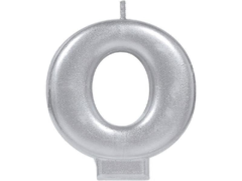 VELA NUMERO 0 PLATA METALICO GRANMARK C.12