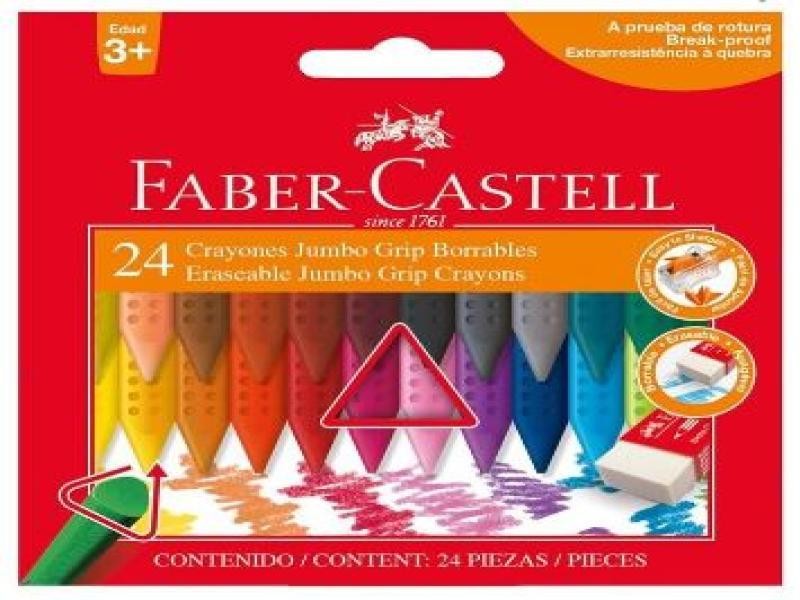 CRAYONES BORRABLES JUMBO EST.C24 FABER E.1 C.60