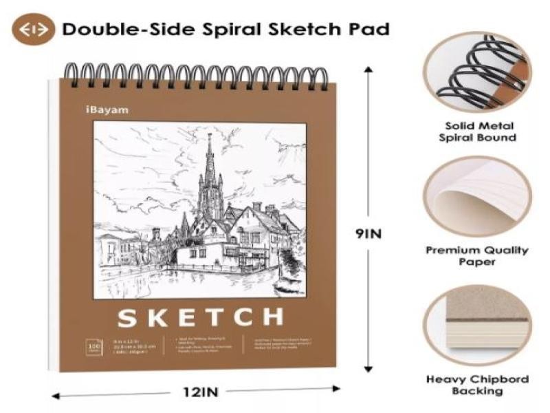 LIBRETA PBOCETO SKETH BOOK 50H. 22.86X30.48CM 60GM2 C.18