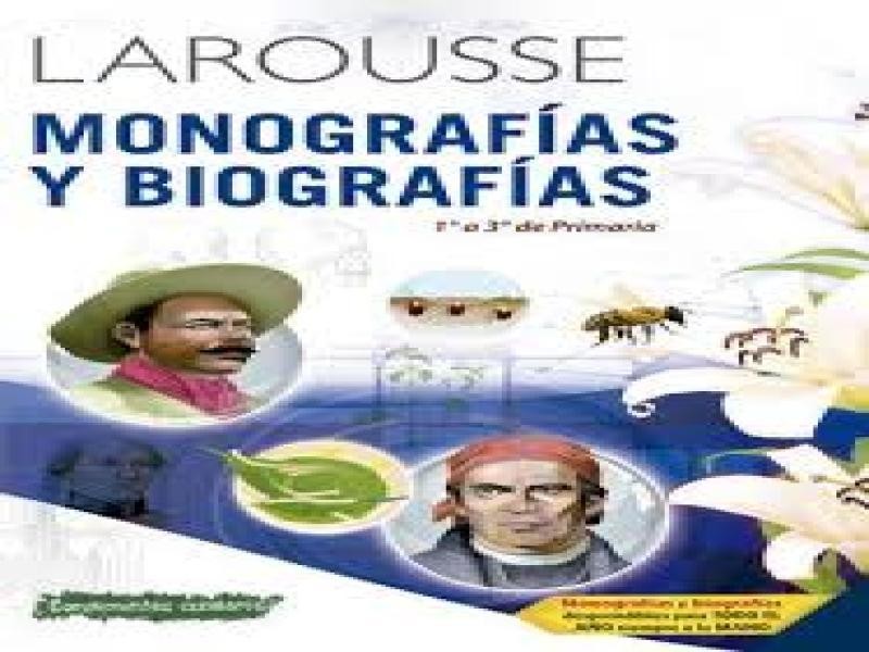 LIBRO MONOGRAFIAS Y BIOGRAFIAS 1 A 3 PRIM. 1163 LAROUSSE75