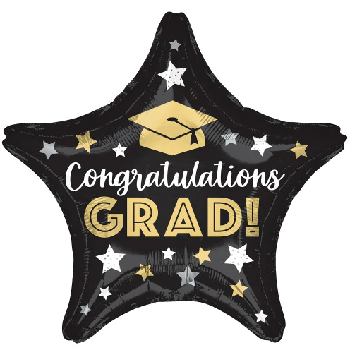 GLOBO METALICO GRADUACION ESTRELLA 18 VM E.25