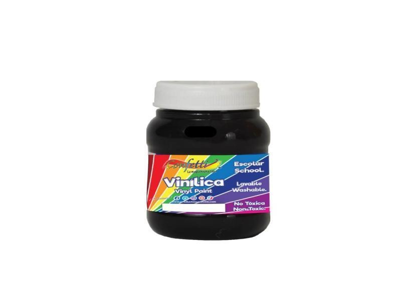 PINTURA VINILICA 100ML CONFETTI NEGRO C.12