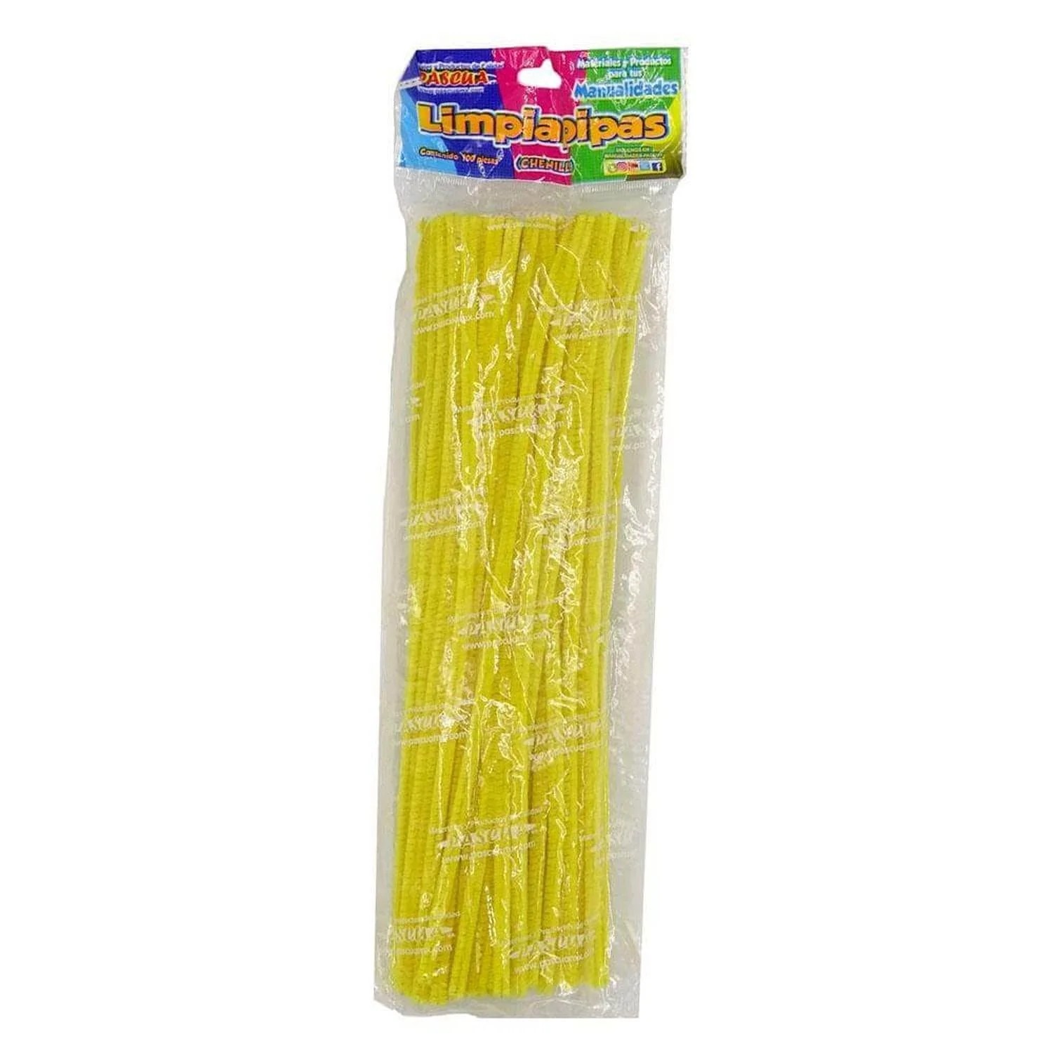 LIMPIAPIPAS BOL. C100 PZ. AMARILLO CANARIO PASCUA C.100