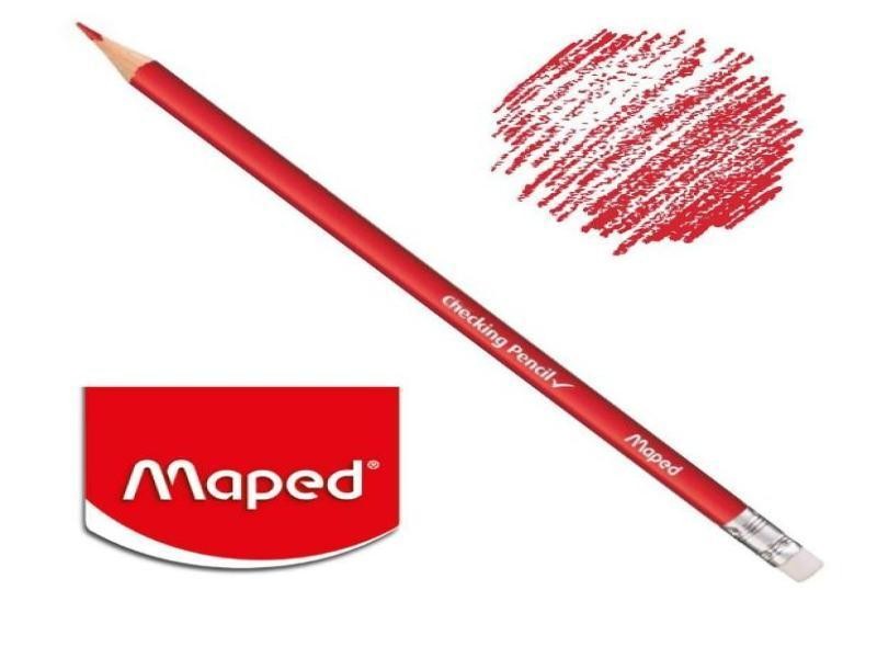 LAPIZ CHEQUEO MAPED ROJO CBORRADOR TRIANGULAR E.12 C.144