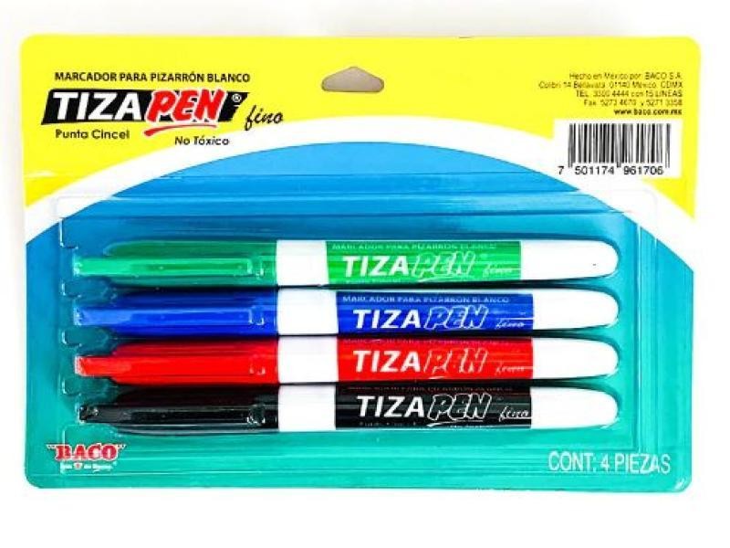 MARCADOR PPIZ. DELG. TIZAPEN P.F. PLAST BL.C4 BASIC 50