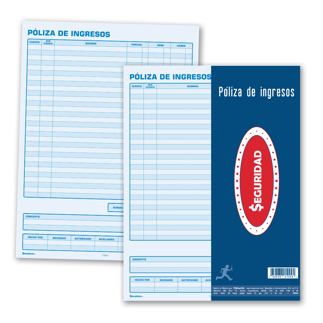 POLIZA DE INGRESOS 1004 SEGURIDAD CTA. 50H. E.3 C.51