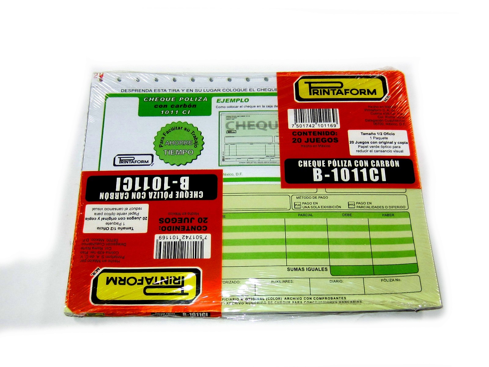 POLIZA DE CHEQUE 1013 PRINTAFORM CTA. 25 JGO. E.3 C.72