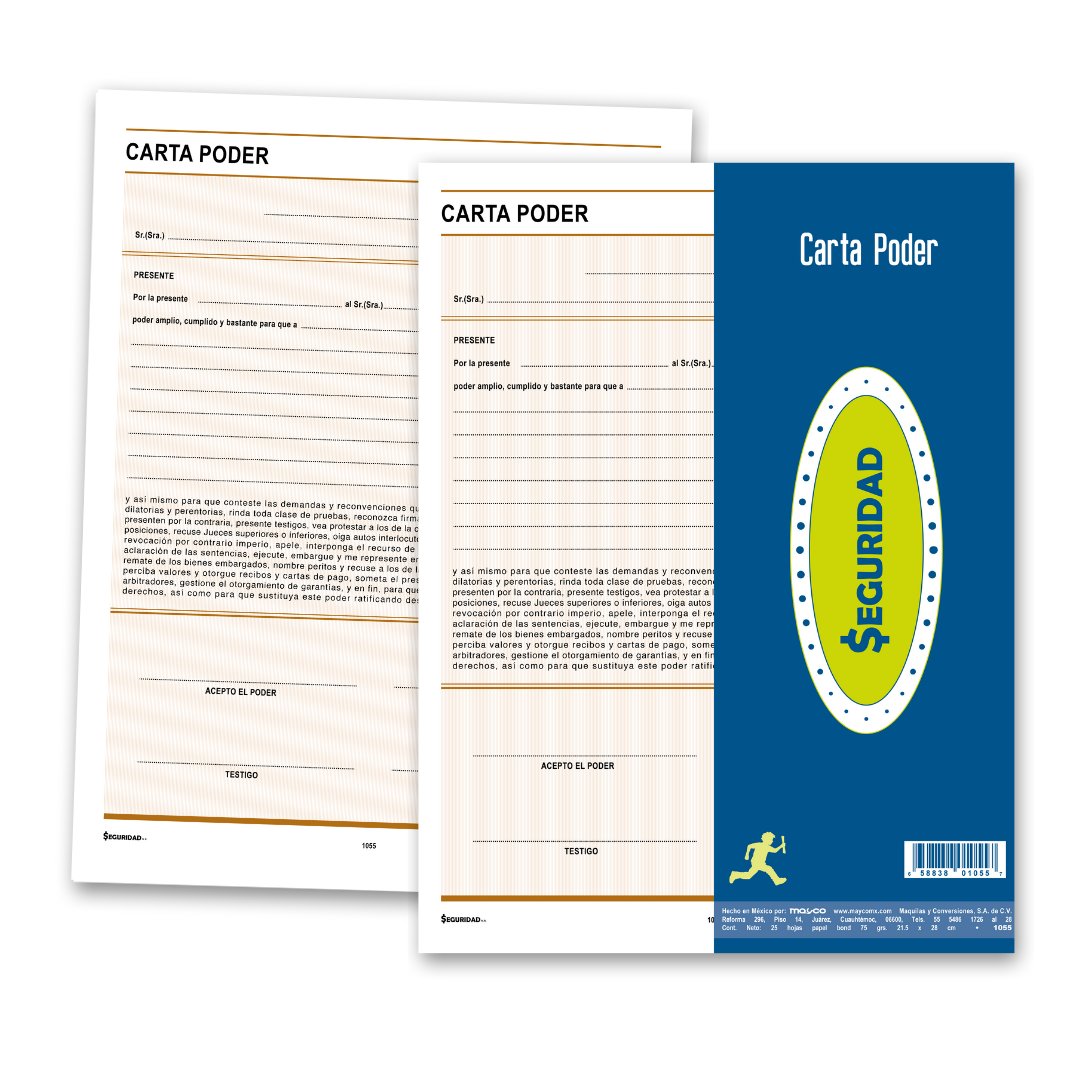 CARTA PODER 1055 SEGURIDAD 25H. E5 C.100