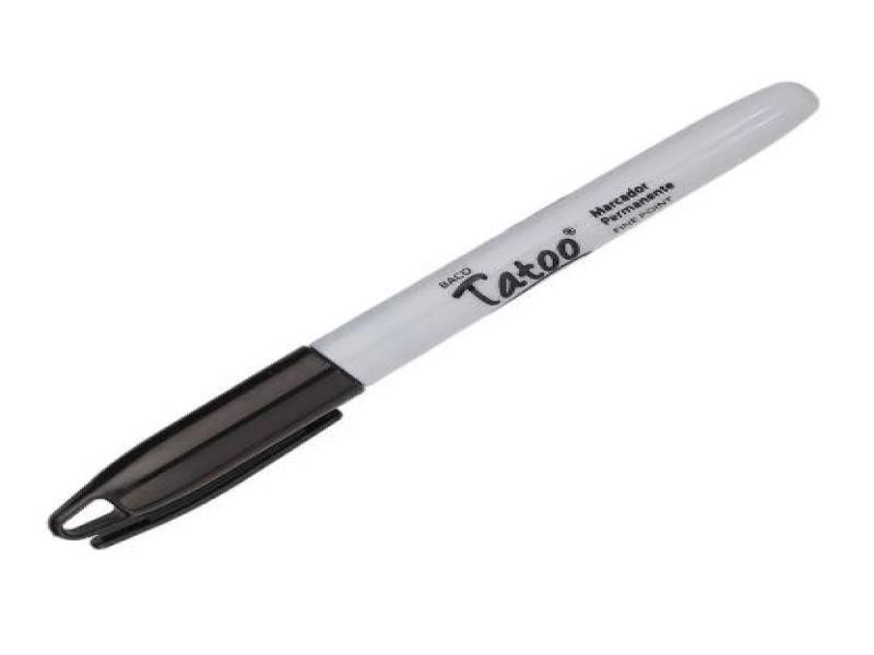 MARCADOR PERM. DELG. TATOO BACO P.F. NEGRO E10 C200