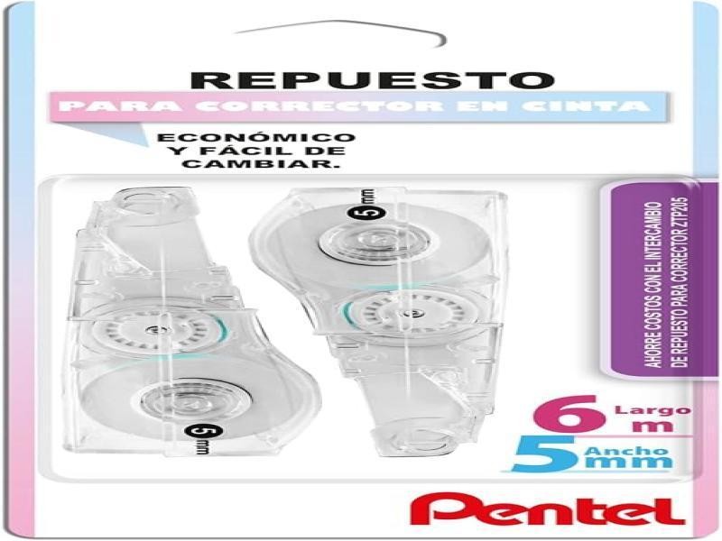 REPUESTO P CINTA ZTPR5BP2 5MMX6MM PENTEL BL.C 2 E.12 C.576