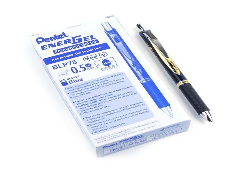 BOLIGRAFO ENERGEL BLP75-C ANTIFRAUDE PENTEL 0.5 RT AZUL576