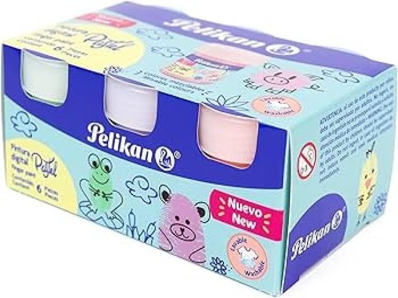PINTURA DIGITAL PELIKAN 25ML. ESTUCHE C6 PASTEL C.24