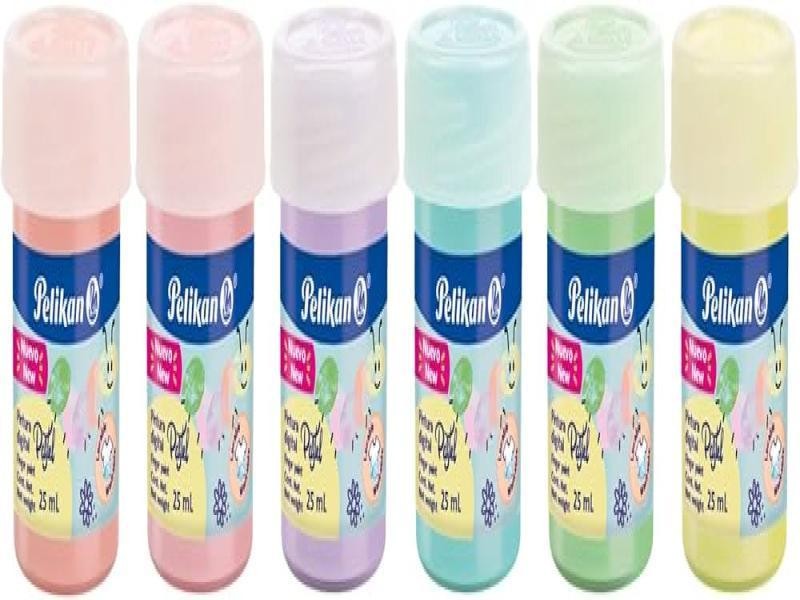 PINTURA DIGITAL PELIKAN 25ML. ESTUCHE C6 PASTEL C.24