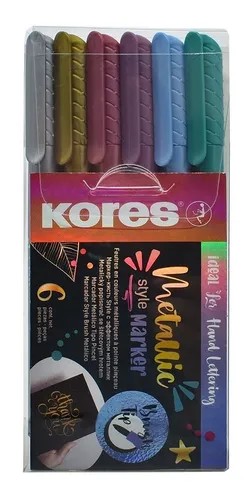MARCADOR PERM.DELG.PLAST.MET. KORES P.PINCEL C6 SURT E.10