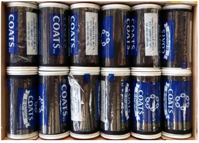 HILO SERALON DE COSTURA 200MTS CAFE 176 CAJA C12 C44