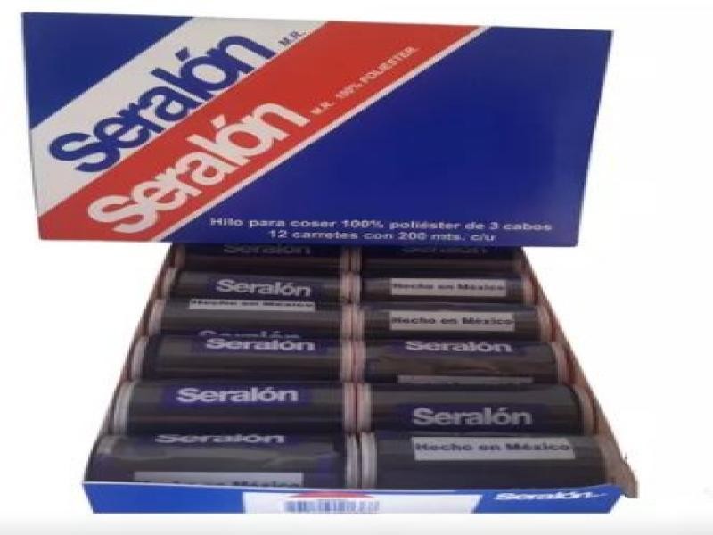 HILO SERALON DE COSTURA 200MTS NEGRO 4000 CAJA C12 C44