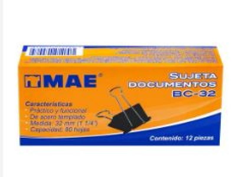 CLIPS SUJETA DOCUMENTOS MAE MEDIANO CAJA C12 BC-32 C12