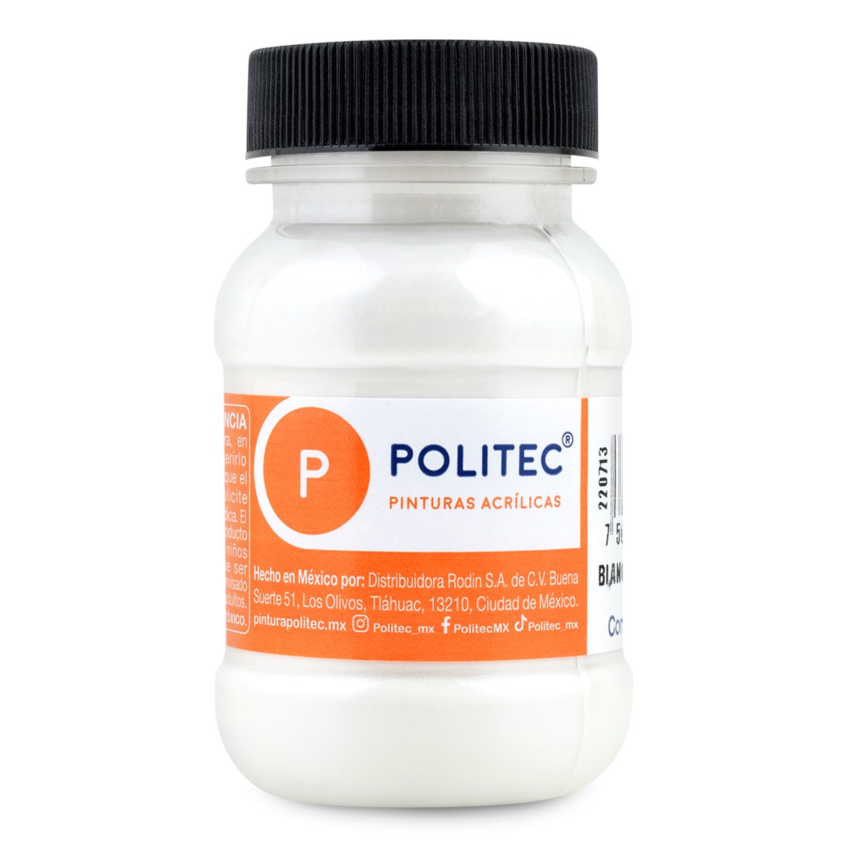 PINTURA ACRILICA POLITEC 100ML.BCO. MET. 501 E.6 C.36