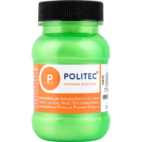 PINTURA ACRILICA POLITEC 100ML. VDE HOJA MET. 528 E.6 C.36