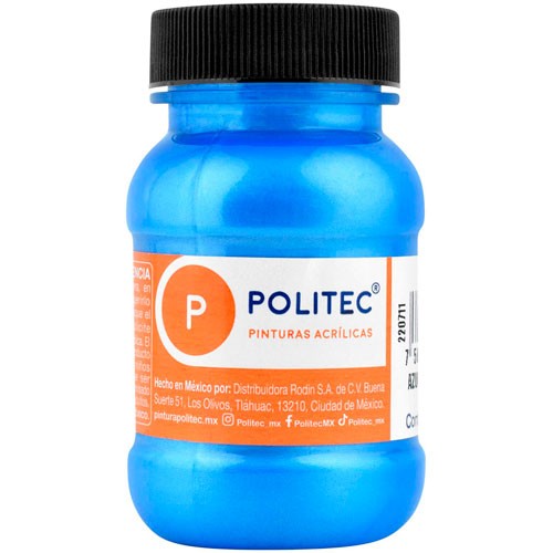 PINTURA ACRILICA POLITEC 100ML. AZUL MET. 513 E.6 C.36