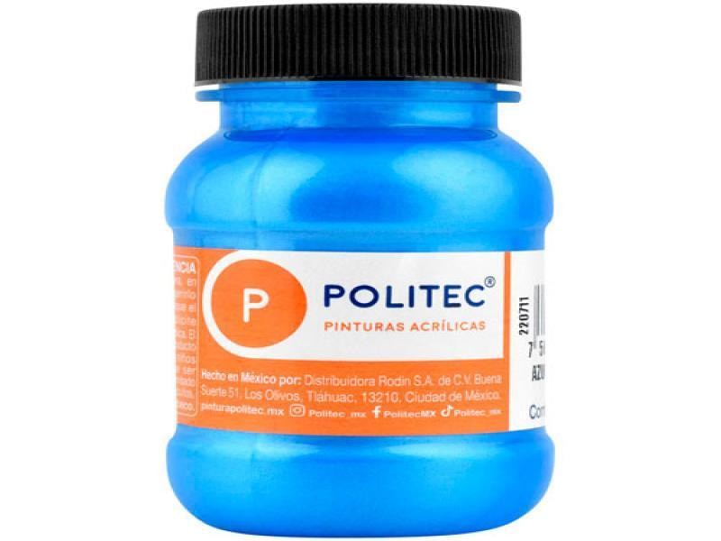 PINTURA ACRILICA POLITEC 100ML. AZUL MET. 513 E.6 C.36