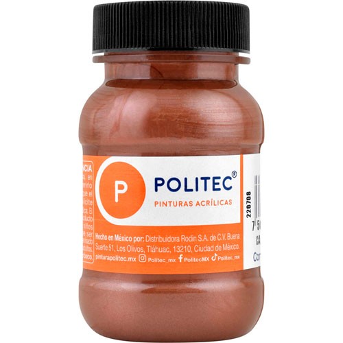 PINTURA ACRILICA POLITEC 100ML. CAFÉ MET. 504 E.6 C.36