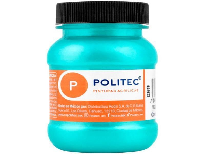 PINTURA ACRILICA POLITEC 100ML. VERDE MET. 533 E.6 C.36