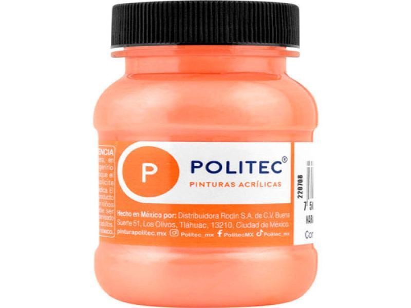 PINTURA ACRILICA POLITEC 100ML. NARANJA MET. 508 E.6 C.36