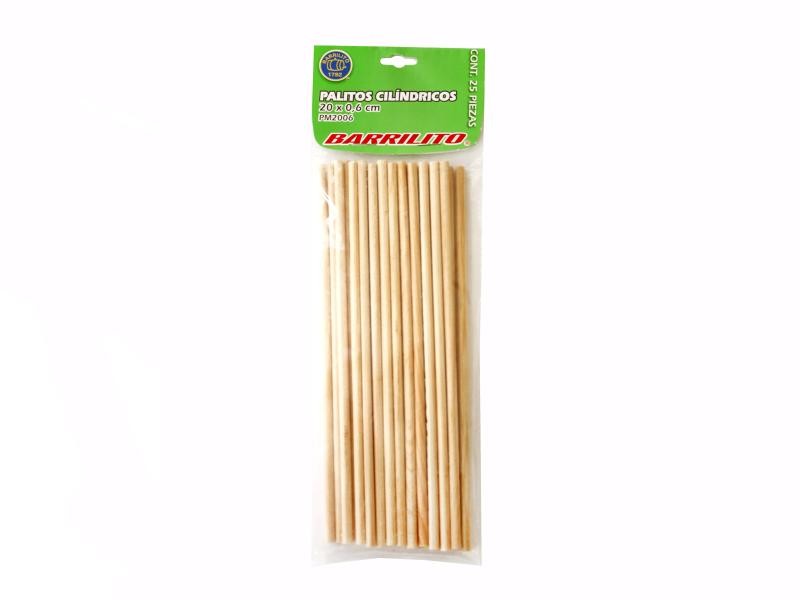PALITOS CILIND. MAD. NAT. 0.6X200MM. PM2006 BOL.C252472