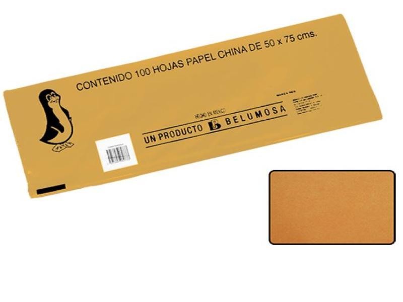 PAPEL CHINA 50X75 CM. AMARILLO ORO E.100 C.1000