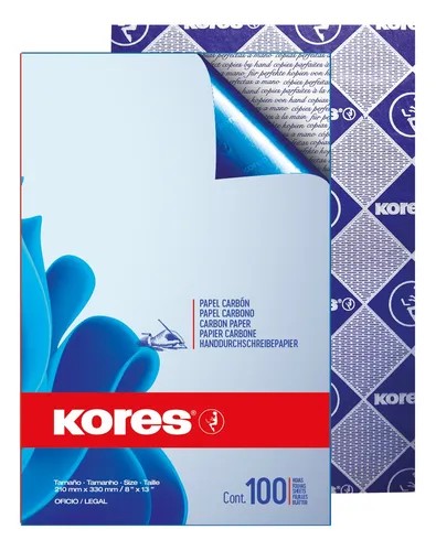PAPEL CARBON OFI. KORES C100H. AZUL E.10 C.50