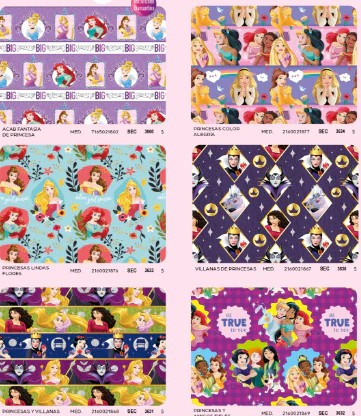 PAPEL COUCHE PRINCESAS DIPAK 50X70 CM. E.25 C.500