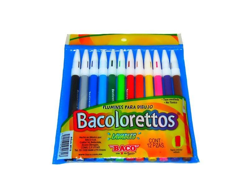 MARCADOR AGUA DELG. EST.C12 BACOLORETTOS C.50