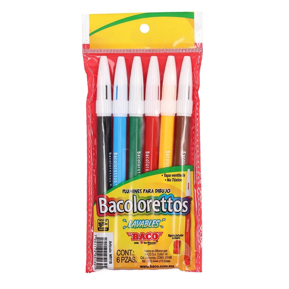 MARCADOR AGUA DELG. EST.C6 BACOLORETTOS BOPP C.100