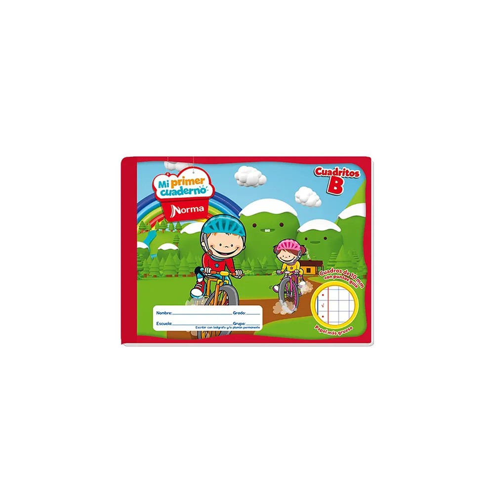CUADERNO PREESC. CUADRITOS B NORMA 529942 10MM COS.72H30