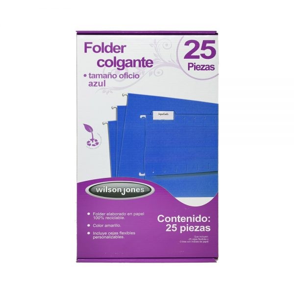 ARCHIVO COLGANTE FOLDAFLEX OFICIO CJ. C25 AZUL P3634 C.5