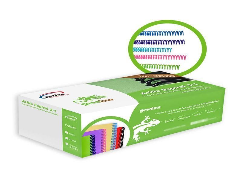 ARILLO PLAST. ESPIRAL 3:1 22MM MULTICOLOR PERFEX CJ.C40 C.8