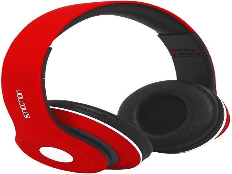 AUDIFONOS DIADEMA BT RUBBERIZED NBH-01 ROJO NECNON E.1