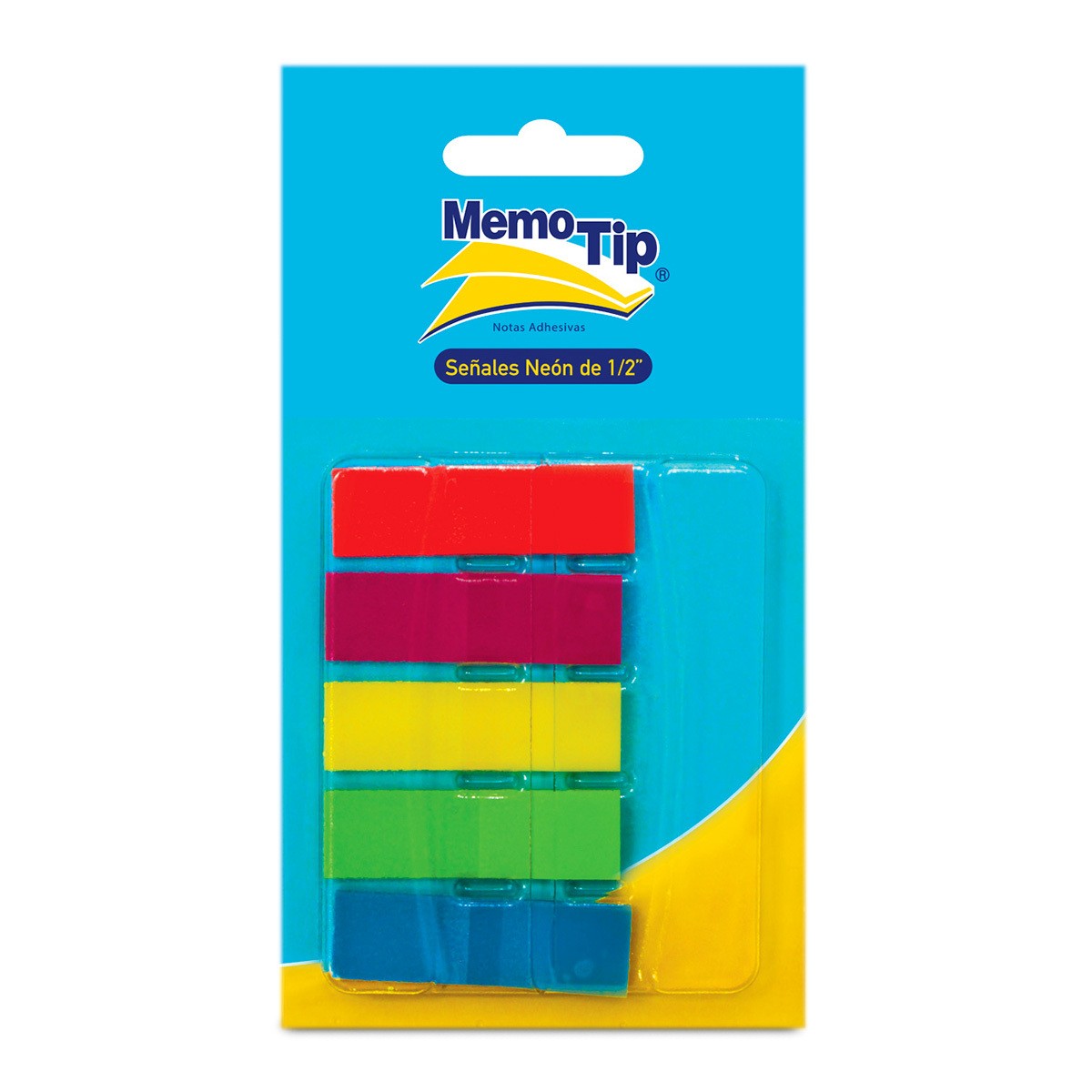 BANDERITAS ADH. MEMOTIP 2.54X4.3CM 3C 75H.NEON E.24 C192