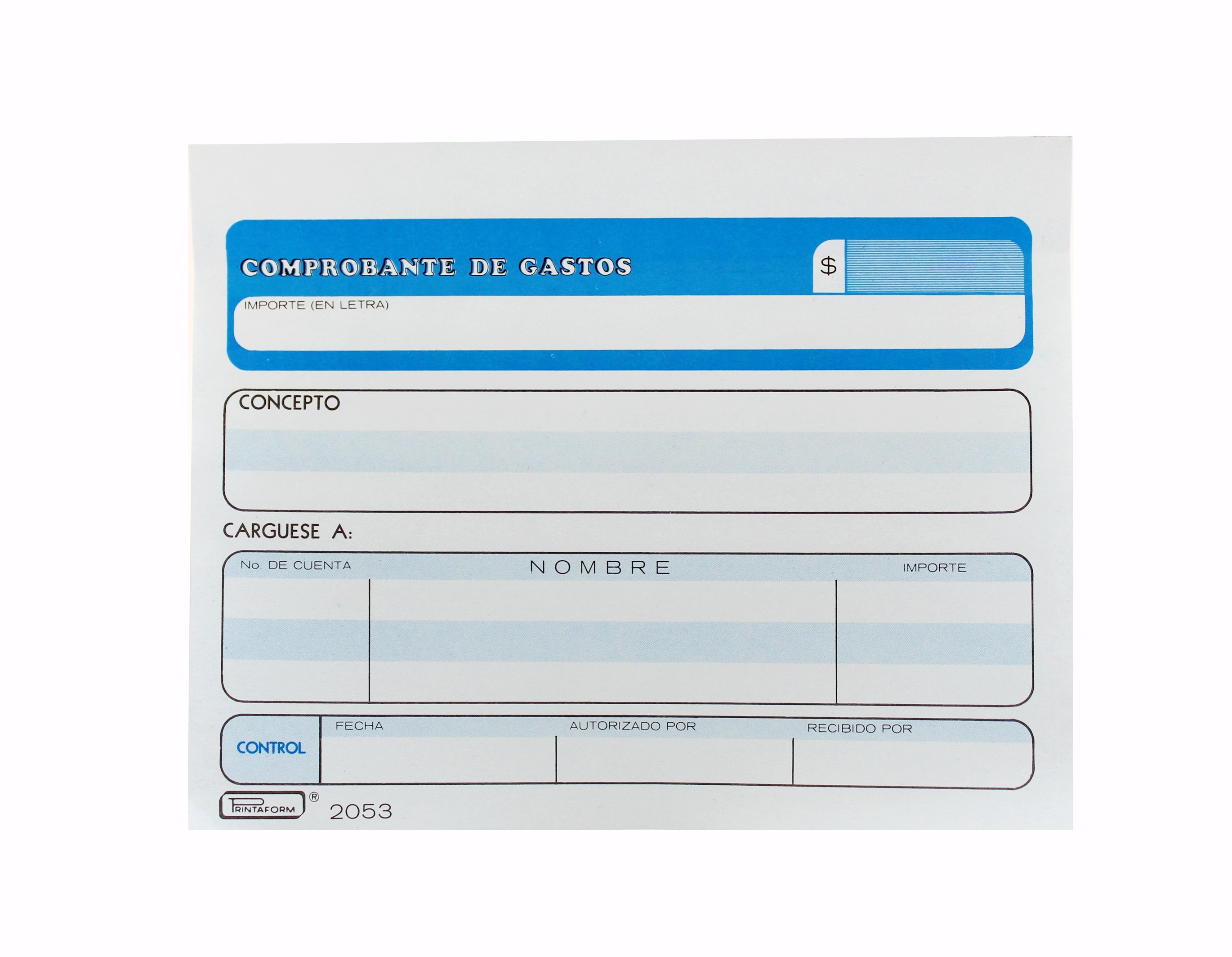 COMPROBANTE DE GASTOS 2053 PRINTAFORM 14CTA. 50H.E3144