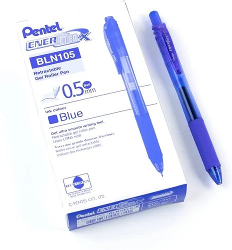 BOLIGRAFO GEL ENERGEL BLN105C PENTEL 0.5MM RT AZUL 12576